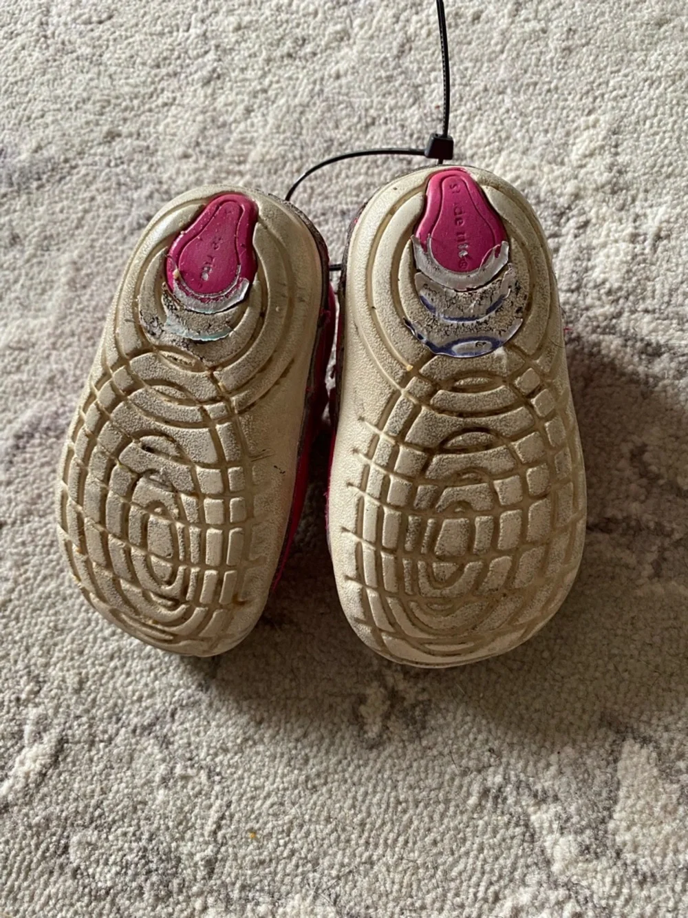Stride Rite Girls Pink and Orange Water Shoes with Mint Accents